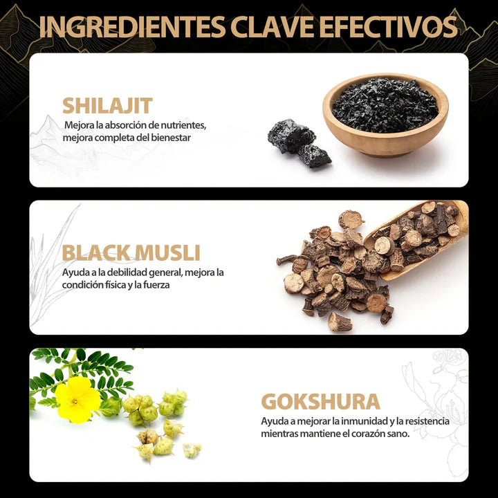 GOMITAS de Shilajit – Más grande, más duro, más potente