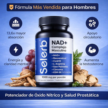 Selerb NAD + Energía y Vitalidad Masculina